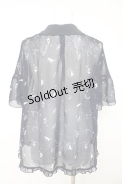 画像2: axes femme / ムーンキャットブラウス M 紺 Y-26-02-15-100-AX-BL-SZ-ZS