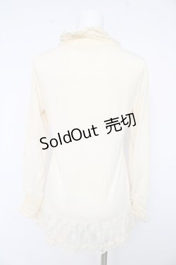 画像2: axes femme / レースネックカットソー Ｍ アイボリー Y-26-02-15-010-AX-TO-IG-ZY