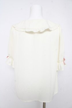 画像2: axes femme kawaii / クマパフェ刺繍ブラウス M 生成り Y-26-02-15-104-AX-BL-SZ-ZY