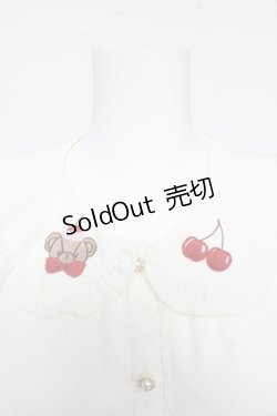 画像3: axes femme kawaii / クマパフェ刺繍ブラウス M 生成り Y-26-02-15-104-AX-BL-SZ-ZY
