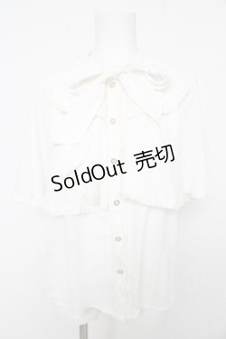 画像1: axes femme kawaii / 3段フリル姫袖ブラウス M 白 Y-26-02-15-105-AX-BL-SZ-ZS