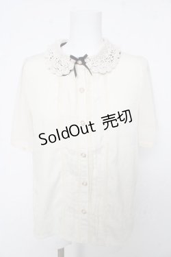 画像1: axes femme / 二重襟ブラウス M 生成り Y-26-02-15-106-AX-BL-SZ-ZY