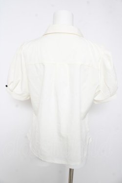 画像2: axes femme / ハトメ×チェーン付リボンブラウス F 生成り Y-26-02-15-107-AX-BL-SZ-ZY