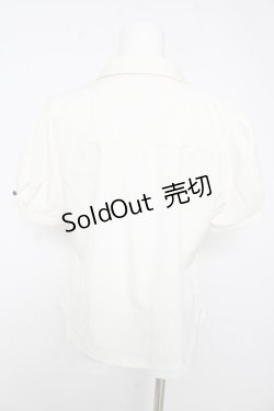 画像2: axes femme / ハトメ×チェーン付リボンブラウス F 生成り Y-26-02-15-107-AX-BL-SZ-ZY