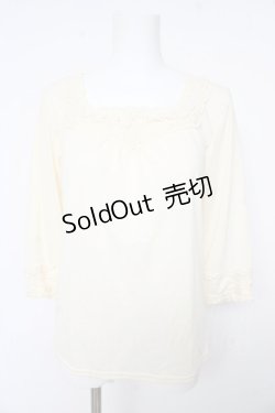 画像1: axes femme / コットンレースインナープルオーバー L アイボリー Y-26-02-15-011-AX-TO-IG-ZS
