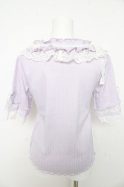 画像2: axes femme / フリル×レースリボンプルオーバー F ラベンダー Y-26-02-15-114-AX-TO-SZ-ZY
