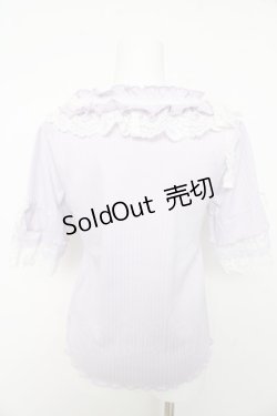 画像2: axes femme / フリル×レースリボンプルオーバー F ラベンダー Y-26-02-15-114-AX-TO-SZ-ZY