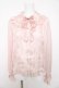 画像1: axes femme kawaii / ストライプシアーブラウス M ピンク Y-26-02-15-115-AX-BL-SZ-ZY (1)