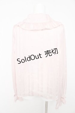 画像2: axes femme kawaii / ストライプシアーブラウス M ピンク Y-26-02-15-115-AX-BL-SZ-ZS