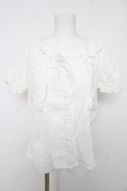 画像1: axes femme kawaii / コットンレースブラウス M 白 Y-26-02-15-118-AX-BL-SZ-ZY