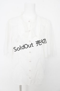 画像1: axes femme kawaii / チュールフリルブラウス M 白 Y-26-02-15-119-AX-BL-SZ-ZS