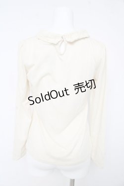 画像2: axes femme / ブローチ付きブラウス風プルオーバー（ブローチ欠品） Ｍ 生成り Y-26-02-15-012-AX-TO-IG-ZY