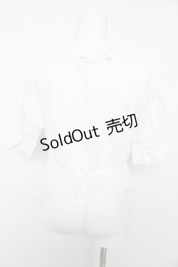 画像2: axes femme POETIQUE / コットンドロストフリルブラウス M 白 Y-26-02-15-121-AX-BL-SZ-ZS