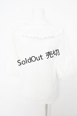 画像2: axes femme / フレア袖コットンブラウス F 白 Y-26-02-15-125-AX-BL-SZ-ZY