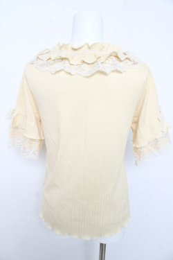 画像2: axes femme / フリル×レースリボンプルオーバー F イエロー Y-26-02-15-127-AX-TO-SZ-ZY