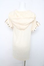 画像2: axes femme / 刺繍入りフードチュニック M キナリ Y-26-02-15-128-AX-OP-SZ-ZI (2)