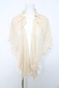 axes femme / シフォン×レース重ねショール  ベージュ Y-26-02-15-131-AX-TO-SZ-ZY