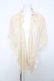 画像1: axes femme / シフォン×レース重ねショール  ベージュ Y-26-02-15-131-AX-TO-SZ-ZY (1)