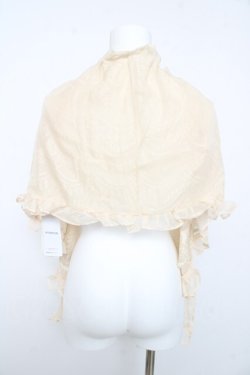 画像2: axes femme / シフォン×レース重ねショール  ベージュ Y-26-02-15-131-AX-TO-SZ-ZY