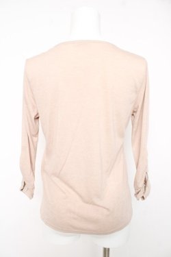 画像2: axes femme / レースラメ刺繍カットソー M 淡ピンク Y-26-02-15-132-AX-TO-SZ-ZY