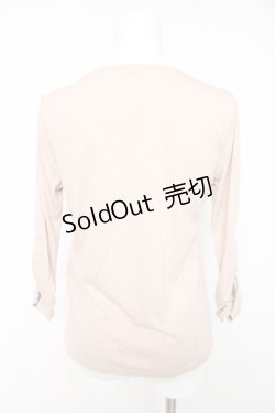 画像2: axes femme / レースラメ刺繍カットソー M 淡ピンク Y-26-02-15-132-AX-TO-SZ-ZS