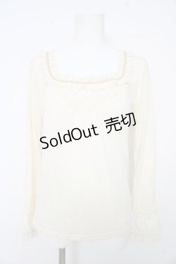 画像1: axes femme / レーザーカットフリルカットソー M 生成り Y-26-02-15-014-AX-TO-IG-ZY