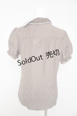 画像2: axes femme / パールネックレス付きブラウス M モカ Y-26-02-15-136-AX-BL-SZ-ZY