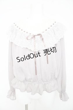 画像1: axes femme / チュールレースシアートップス F グレー Y-26-02-15-137-AX-TO-SZ-ZY