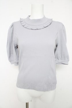 画像1: evelyn / ハイネックボリューム袖トップス F アイスグレー Y-26-02-15-139-LO-TO-SZ-ZY