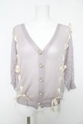 axes femme / レースアップサマーニットカーディガン M ラベンダー Y-26-02-15-140-AX-TO-SZ-ZY