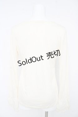 画像2: axes femme / レーザーカットフリルカットソー M 生成り Y-26-02-15-014-AX-TO-IG-ZY