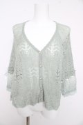 axes femme / 透かしカーディガン M ミント Y-26-02-15-143-AX-TO-SZ-ZY
