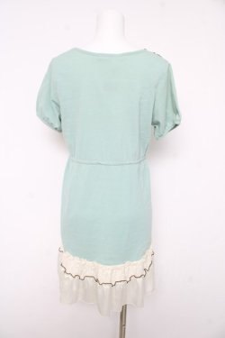 画像2: axes femme / はしごリボンレース半袖チュニック M ミント Y-26-02-15-144-AX-TO-SZ-ZY