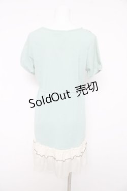 画像2: axes femme / はしごリボンレース半袖チュニック M ミント Y-26-02-15-144-AX-TO-SZ-ZY