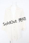 axes femme / ネックレースポンチョカーディガン M アイボリー Y-26-02-15-015-AX-TO-IG-ZS