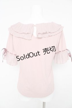 画像2: axes femme POETIQUE / プリーツフリル襟カットプルオーバー M ピンク Y-26-02-15-146-AX-TO-SZ-ZY