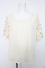 画像1: axes femme / 袖刺繍フレアプルオーバー M 生成り Y-26-02-15-150-AX-TO-SZ-ZS (1)