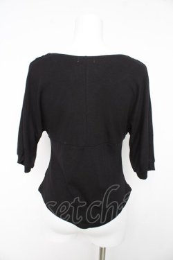 画像2: axes femme / ドルマン風Vネックトップス F 黒 Y-26-02-15-152-AX-TO-SZ-ZY