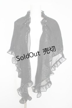 画像1: axes femme / シフォン×レース重ねショール  クロ Y-26-02-15-157-AX-TO-SZ-ZY