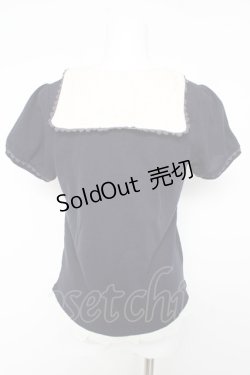 画像2: axes femme / リボン付きブラウス風プルオーバー M 紺 Y-26-02-15-158-AX-TO-SZ-ZY