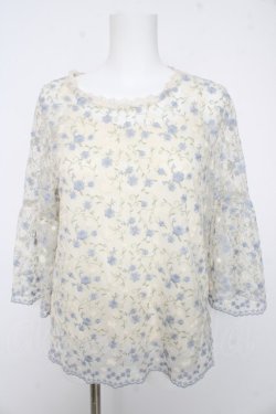 画像1: axes femme / インナー付き総レーストップス  生成り Y-26-02-15-160-AX-TO-SZ-ZY