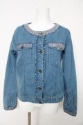 axes femme / ノーカラーデニムジャケット M ウォッシュ Y-26-02-15-162-AX-JA-SZ-ZY