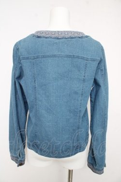 画像2: axes femme / ノーカラーデニムジャケット M ウォッシュ Y-26-02-15-162-AX-JA-SZ-ZY