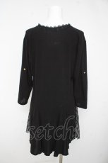 画像2: axes femme / レース切替ロングカーディガン M 黒 Y-26-02-15-163-AX-TO-SZ-ZS (2)