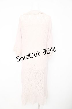 画像2: axes femme / 布帛切替レーシーロングカーディガン M ピンク Y-26-02-15-166-AX-TO-SZ-ZY