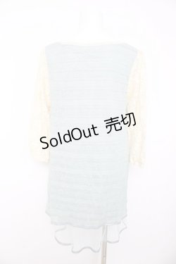 画像2: axes femme / 袖透けAラインチュニック M グリーン Y-26-02-15-168-AX-OP-SZ-ZY