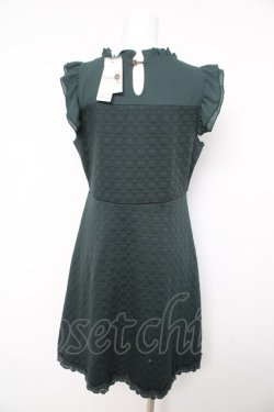 画像2: axes femme / パール付カットJQワンピース M グリーン Y-26-02-15-169-AX-OP-SZ-ZY