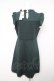 画像2: axes femme / パール付カットJQワンピース M グリーン Y-26-02-15-169-AX-OP-SZ-ZY (2)