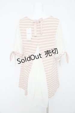 画像2: axes femme / Backデザイン半袖チュニ M 淡ピンク Y-26-02-15-170-AX-TO-SZ-ZY