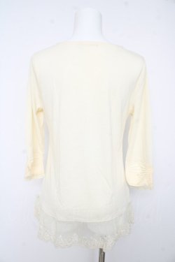 画像2: axes femme / 袖口Bigビジューインナープルオーバー M アイボリー Y-26-02-15-017-AX-TO-IG-ZY